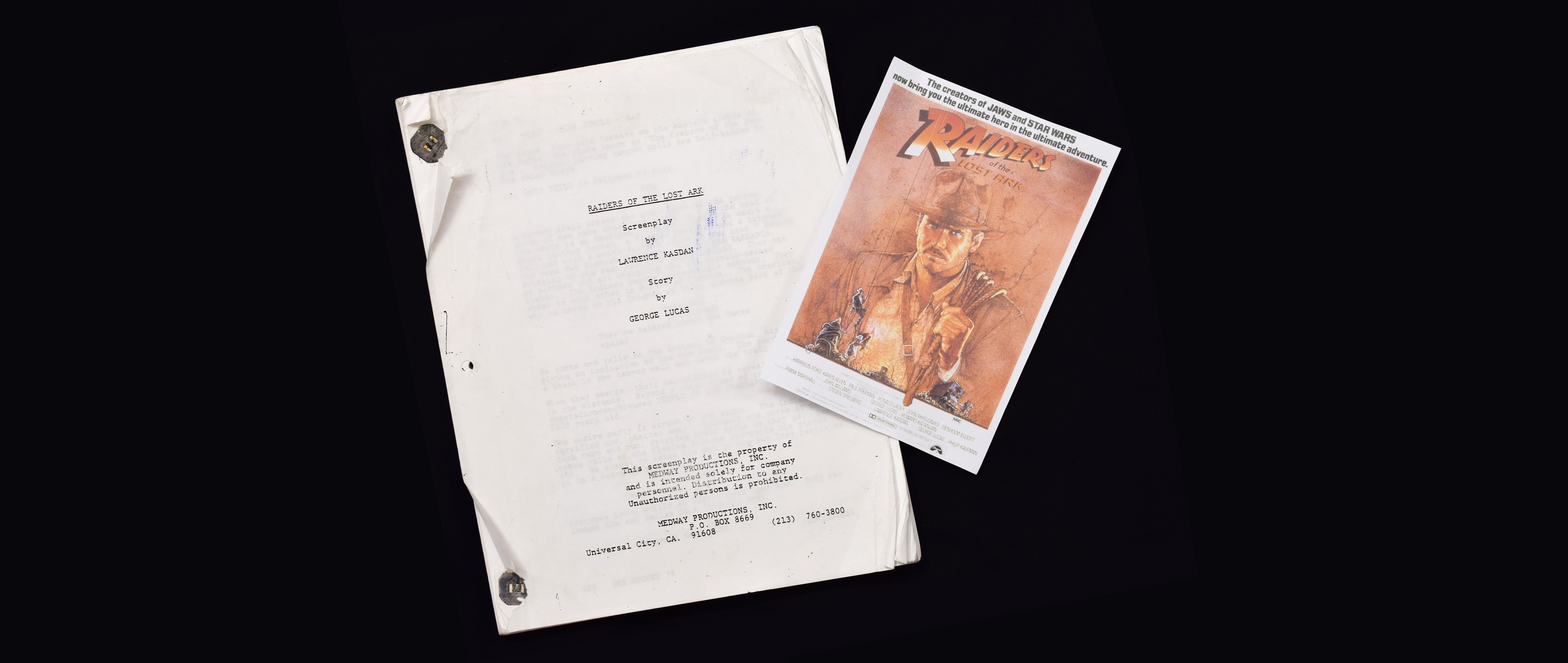 Unusual 'Raiders of the Lost Ark' script comes to Auction