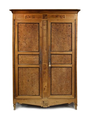 Lot 602 - 19th Century French inlaid armoire or marriage cupboard