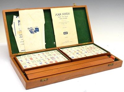 Lot 305 - Wooden cased mah jong set