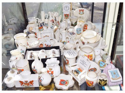 Lot 385 - Group of crested china to include; Barnstable, West Looe, Swanage, etc