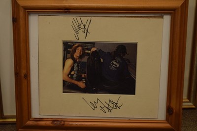 Lot 245 - Group of three autographs - Lemmy, Motorhead, Johnny Depp, and Debbie Harry