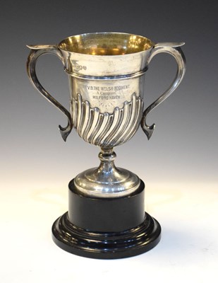 Lot 173 - Victorian silver trophy awarded to Private W.H. Daysh of the 1st V.B. The Welsh Regiment A Company