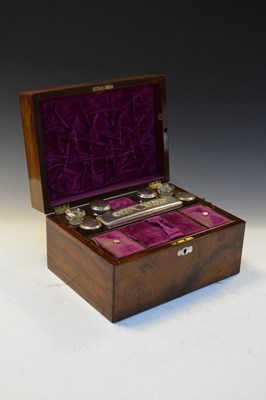 Lot 250 - Walnut and mother-of-pearl vanity/dressing table box