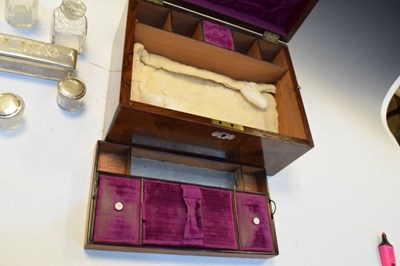 Lot 250 - Walnut and mother-of-pearl vanity/dressing table box