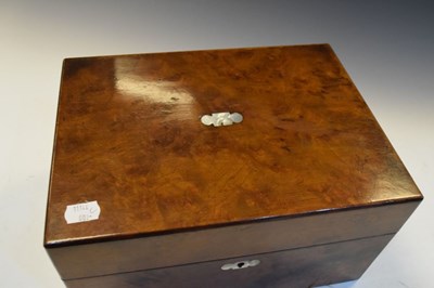 Lot 250 - Walnut and mother-of-pearl vanity/dressing table box