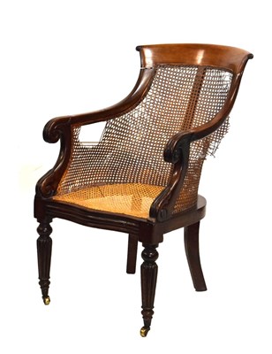 Lot 515 - Library bergere chair, circa 1830