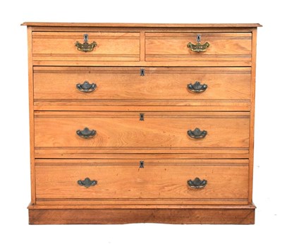 Lot 599 - Late Victorian ash chest of drawers