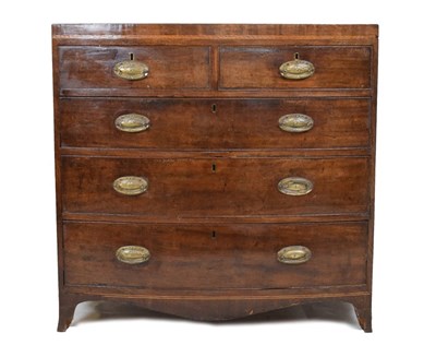 Lot 590 - Early 19th Century bowfront chest of drawers