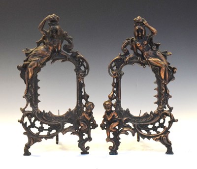 Lot 254 - Pair of late Victorian copper frames