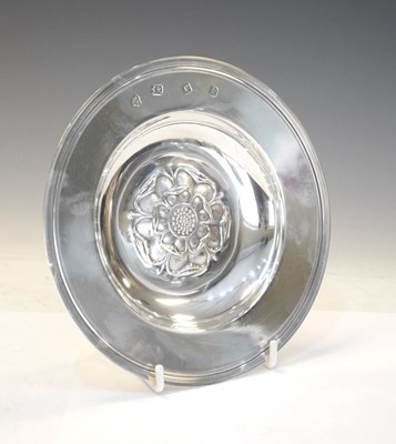 Lot 169 - Elizabeth II silver Armada dish with Tudor Rose decoration