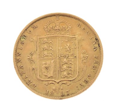 Lot 215 - Gold Coin - Queen Victoria Jubilee half-sovereign, 1887