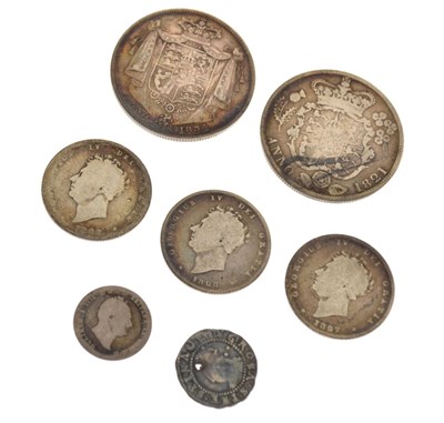 Lot 144 - Quantity of George IV coinage, plus hammered coin