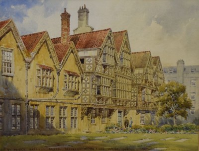 Lot 426 - Arthur C. Fare RWA (1876- 1959) - Watercolour - 'St. Peter's Hospital'