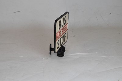 Lot 269 - 20th Century cast metal Fare Stage 'Bus Stop' sign