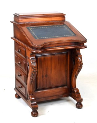 Lot 598 - Reproduction mahogany Davenport