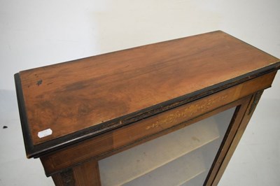 Lot 458 - Late Victorian inlaid walnut pier cabinet