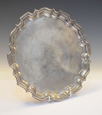 Lot 172 - George V silver salver with engraved presentation inscription, Haslingden Area Assessment Committee