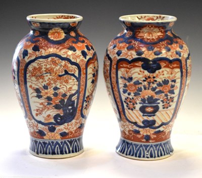 Lot 378 - Pair of Imari pattern vases