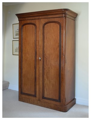 Lot 544 - Victorian mahogany wardrobe