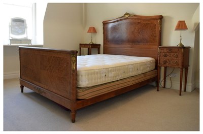 Lot 539 - 19th Century French walnut bedstead with gilt mounts