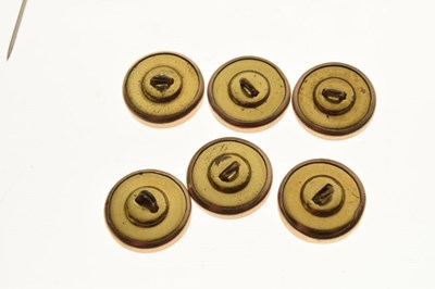 Lot 75 - Angling interest: set of six gilt metal buttons