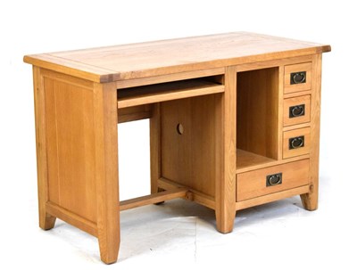 Lot 577 - Modern light oak dressing table/ desk