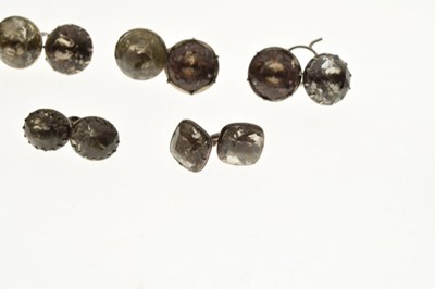 Lot 83 - Collection of ten assorted paste collet set Georgian-style buttons