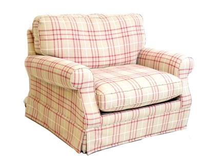 Lot 478 - Snuggle chair bed, checked fabric