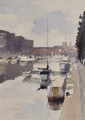 Lot 437 - John Yardley (B.1933) - Watercolour - Bristol scene