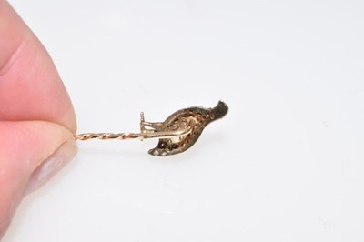 Lot 72 - Late Victorian diamond and ruby Grouse stickpin