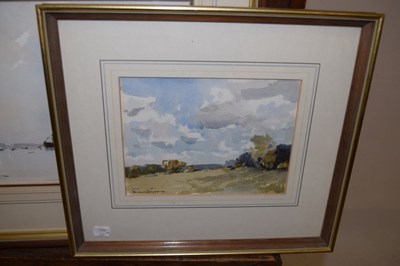 Lot 433 - Edward Wesson (1910-1983) - Two watercolours - Coastal scene, and Rural landscape