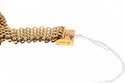Lot 43 - 9ct gold mesh-link  bracelet