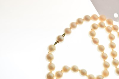 Lot 64 - Uniform row of cultured pearls