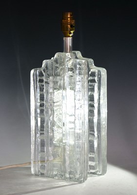 Lot 470 - Mid-Century textured glass lamp base