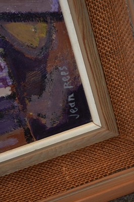Lot 486 - Jean Rees (ARWA) - Oil on board, 'The Harbour, Aberystwyth'