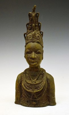 Lot 214 - Benin bronze bust