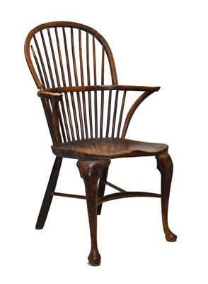 Lot 620 - 19th Century elm and fruitwood Windsor chair