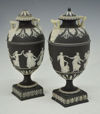 Lot 339 - Pair of 19th Century Wedgwood 'Dancing Hours' vases