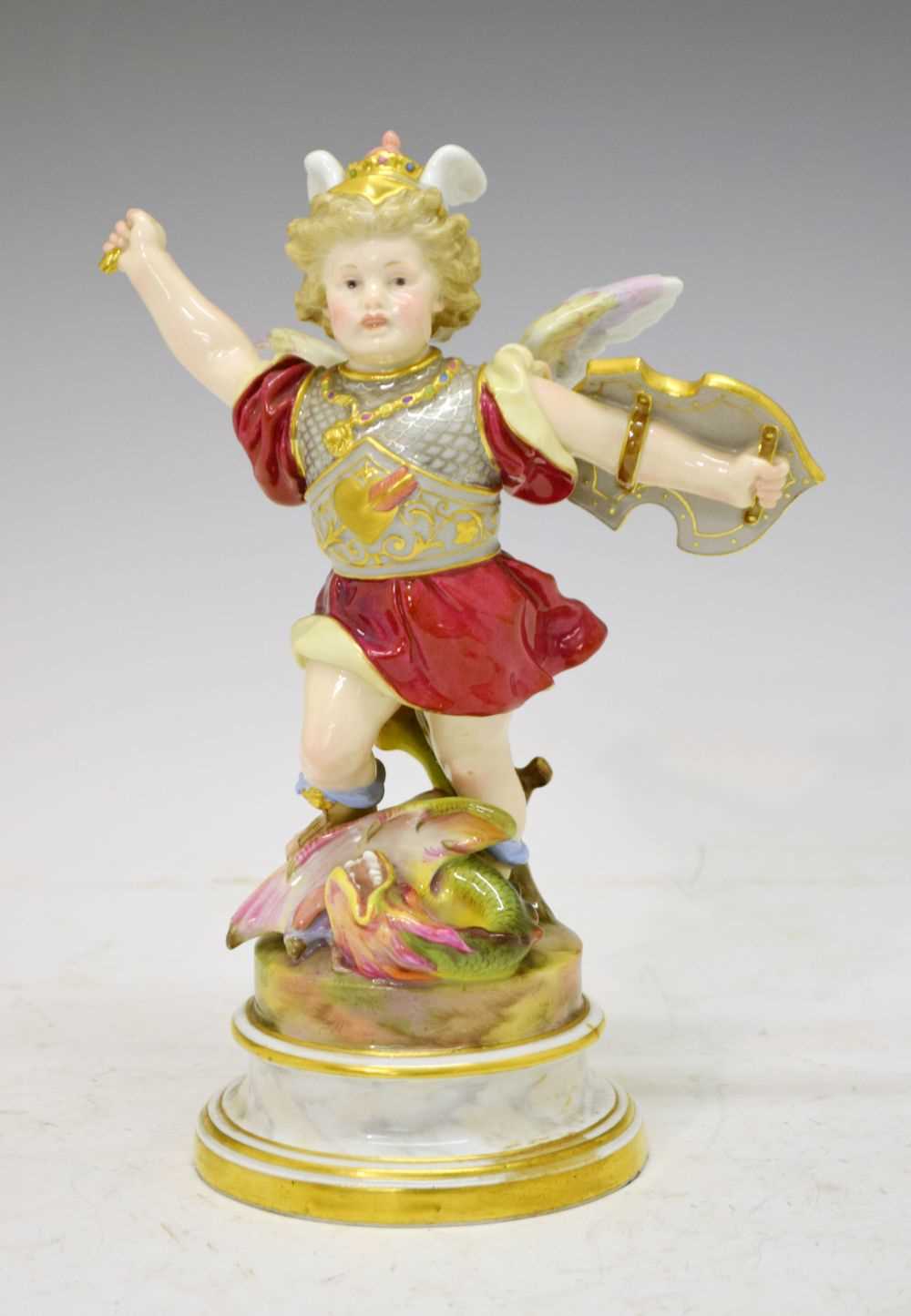 Lot 332 - Meissen figure - 'Victorious Cupid'