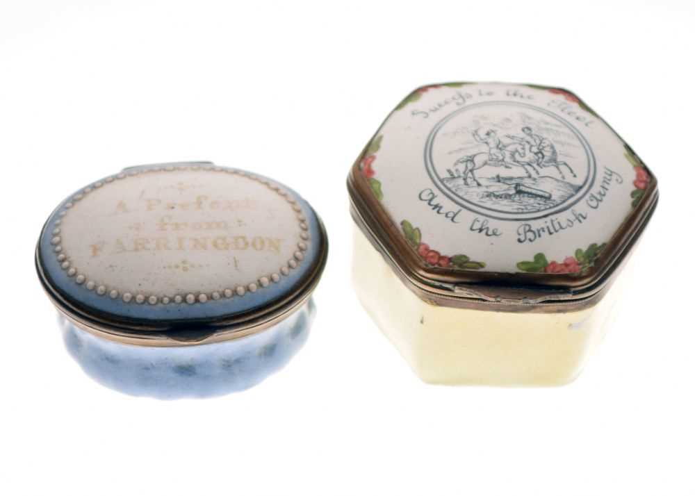 Lot 264 - Two enamel boxes