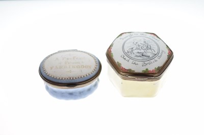 Lot 264 - Two enamel boxes