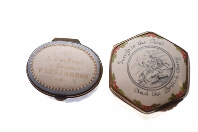 Lot 264 - Two enamel boxes