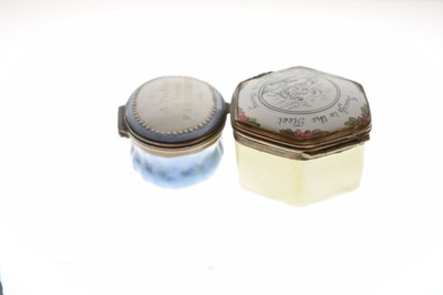 Lot 264 - Two enamel boxes