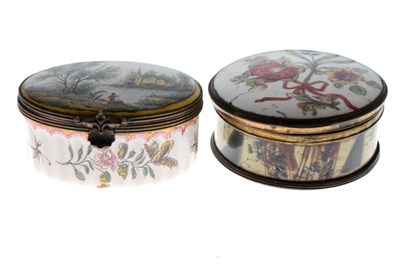 Lot 165 - Two enamel boxes circa 1800