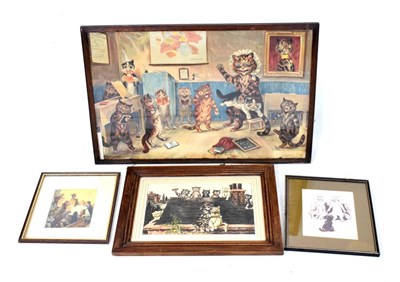 Lot 550 - After Louis Wain - The Naughty Puss and three other prints