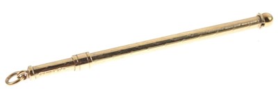 Lot 88 - 9ct gold swizzle stick