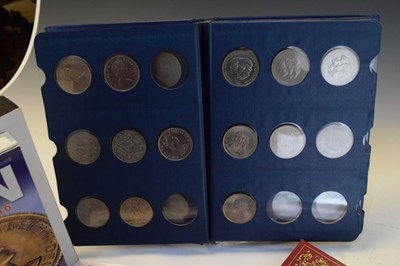 Lot 145 - Quantity of commemorative coins, etc & WWI Death Plaque