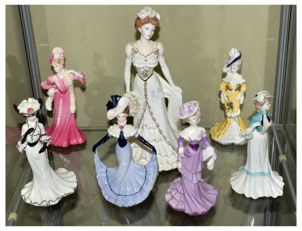 Lot 351 Seven Coalport figures