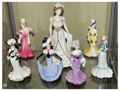 Lot 351 - Seven Coalport figures