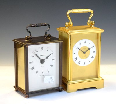 Lot 403 - Looping carriage clock and another